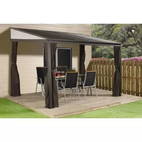 Sojag Portland Wall Gazebo 8 x 12 ft - Brown — main product image
