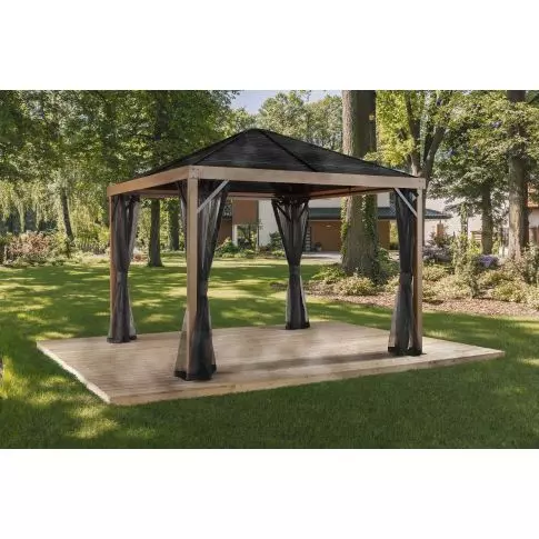 Sojag Sanibel 8 ft. x 8 ft. Gazebo Wood Grain — vue supplémentaire du produit 9