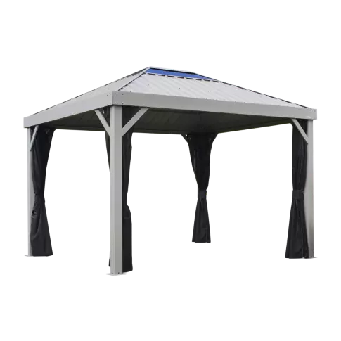Sojag Skylight 10 ft. x 12 ft. Gazébo gris clair