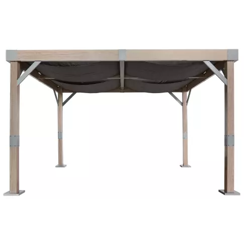 Sojag Fontana Wood Finish Aluminum Frame 10 x 12 ft Pergola
