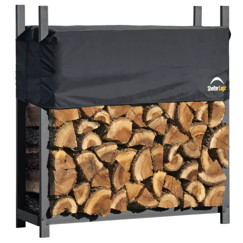 Ultra Duty Firewood Rack with Cover 4 ft. — 白底产品图