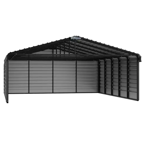 Arrow Steel Carport With 3 Wall Kits, 20X24X07
