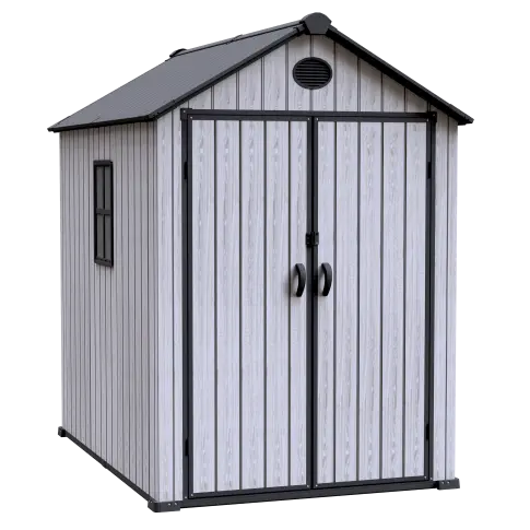 Cabanon en résine Arrow série 6x8 gris cendré
