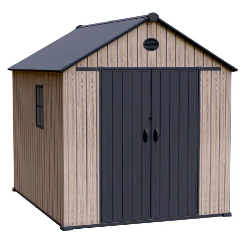 Arrow Resin Series 8x10 Outdoor Storage Shed Brown Ash