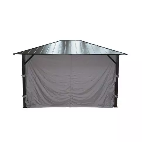 Grey Side Polyester Curtains for Gazebo 10 X 12 - Corriveau
