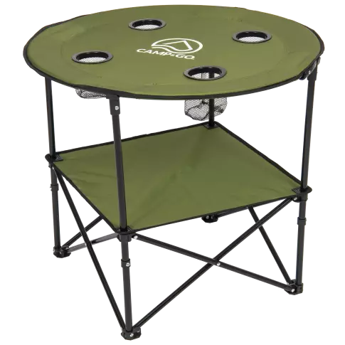 Camp & Go Table portable ronde en tissu de 28 po de diamètre