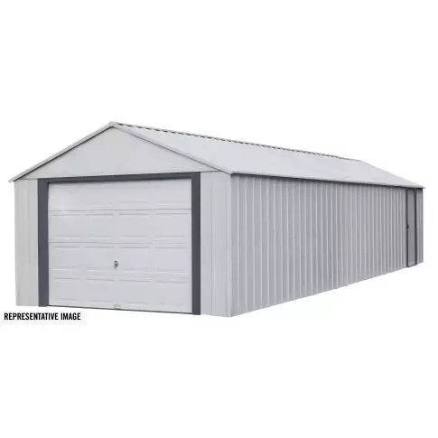 Garage Arrow Murryhill 14 x 31 pi, bâtiment de stockage en acier, remise de rangement préfabriquée