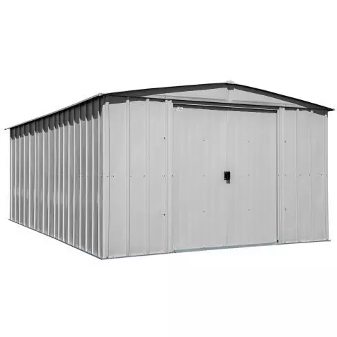 Arrow Classic Steel Storage Shed, 10x14, Gris pâle
