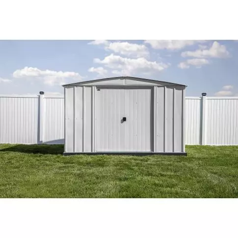 Arrow Classic Steel Storage Shed, 10x14, Gris pâle