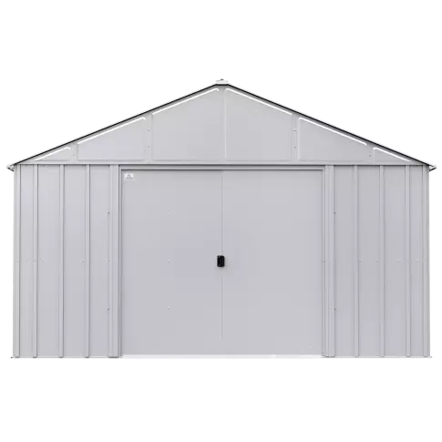 Abri de jardin Arrow Classic en métal, 12 x 12, gris cannelé