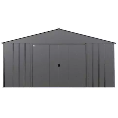 Arrow Classic Metal Shed, 14 x 12, Charcoal