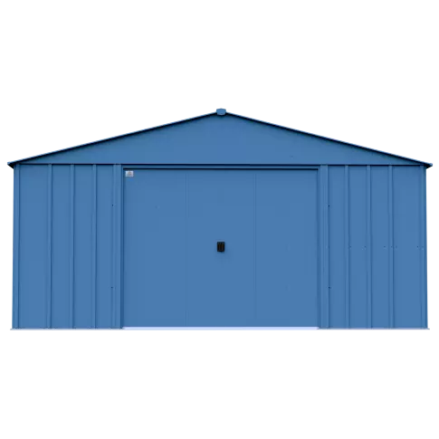 Abri de jardin Arrow Classic en métal, 14 x 14, bleu gris