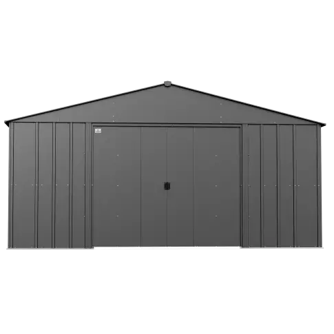 Abri de jardin Arrow Classic en métal, 14 x 14, gris charbon