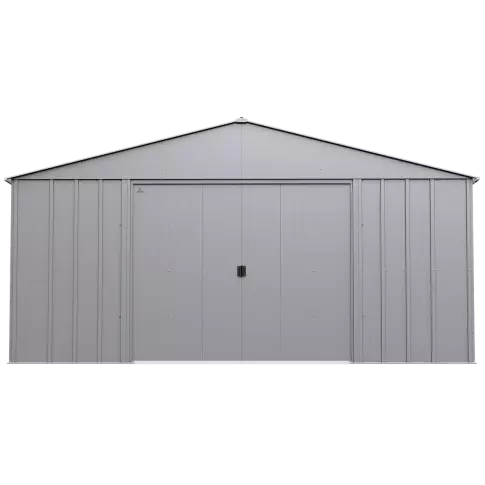 Abri de jardin Arrow Classic en métal, 14 x 17, gris cannelé