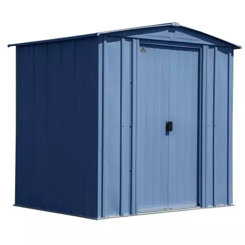 Arrow Classic Steel Storage Shed, 6x5, Gris bleu