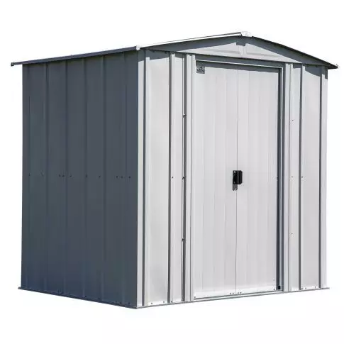 Arrow Classic Steel Storage Shed, 6x5, Gris pâle