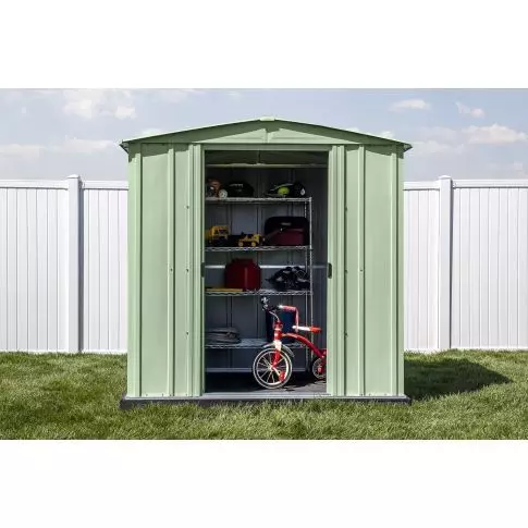 Arrow Classic Steel Storage Shed, 6x7, Vert sauge
