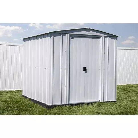 Arrow Classic Steel Storage Shed, 6x7, Gris pâle