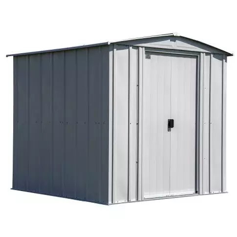 Arrow Classic Steel Storage Shed, 6x7, Gris pâle