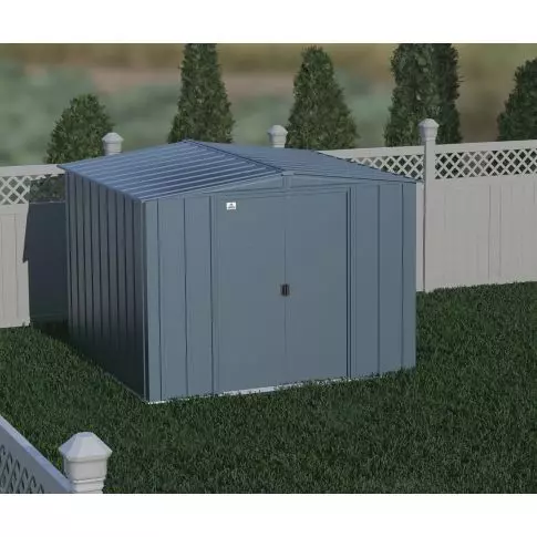 Arrow Classic Steel Storage Shed, 8x8, Blue Grey