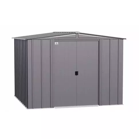 Arrow Classic Steel Storage Shed, 8x8, Gris charbon
