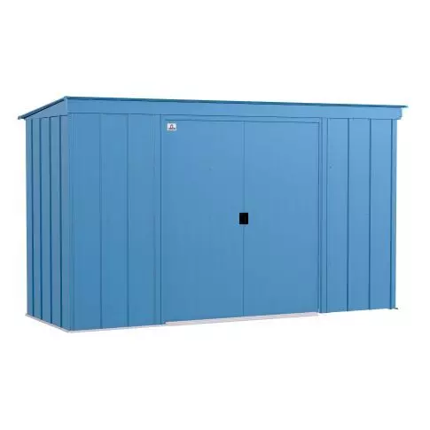 Arrow Classic Steel Storage Shed, 10x4, Gris bleu