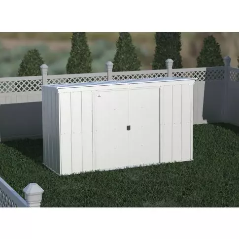 Arrow Classic Steel Storage Shed, 10x4, Gris pâle