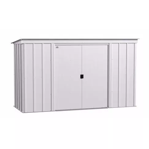 Arrow Classic Steel Storage Shed, 10x4, Gris pâle