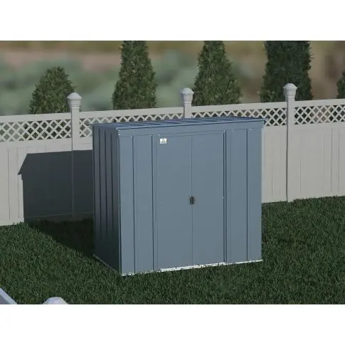 Arrow Classic Steel Storage Shed, 6x4, Blue Grey