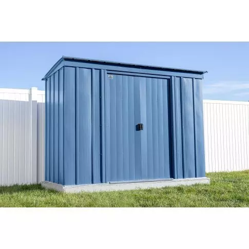 Arrow Classic Steel Storage Shed, 8x4, Gris bleu
