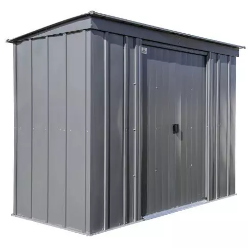 Arrow Classic Steel Storage Shed, 8x4, Gris charbon