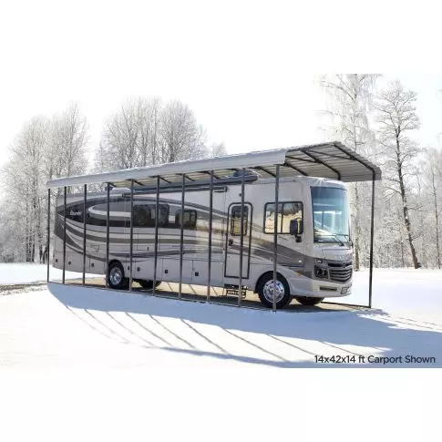 Arrow Carport, 14 ft. x 38 ft. x 14 ft. Eggshell