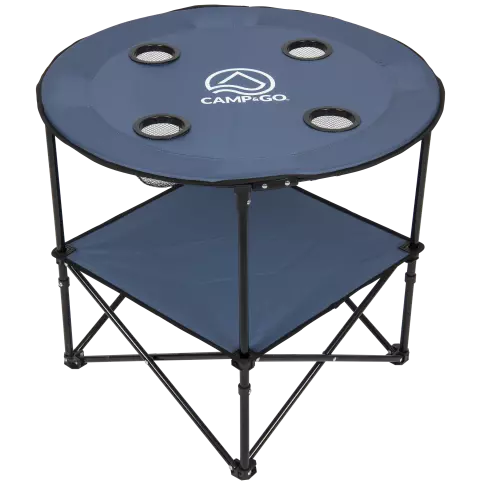 Camp & Go 28" diameter fabric round portable table Slate Blue
