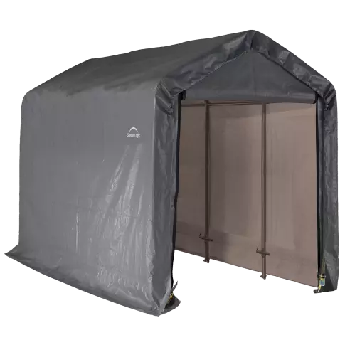 ShelterLogic Shed-in-a-Box® 6 x 12 x 8英尺 尖顶 灰色