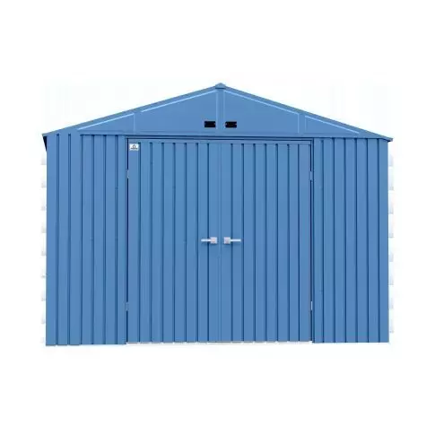 Abri de rangement Arrow Elite en acier, 10 x 12, bleu gris