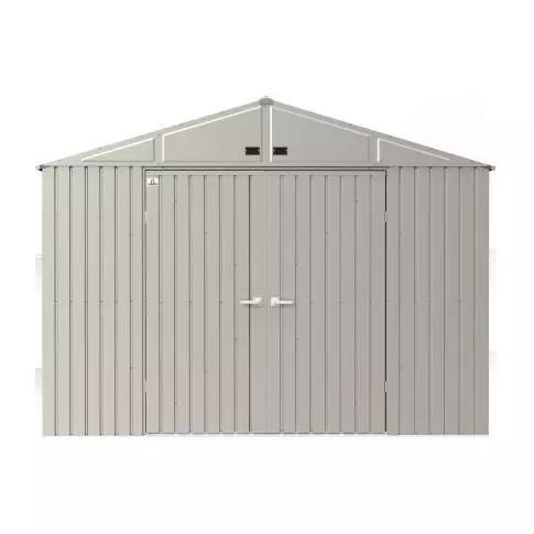 Abri de rangement Arrow Elite en acier, 10 x 14, gris froid