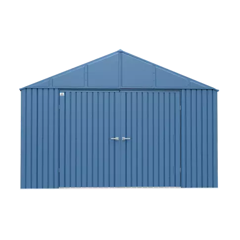 Abri de rangement Arrow Elite en acier, 12 x 12, bleu gris