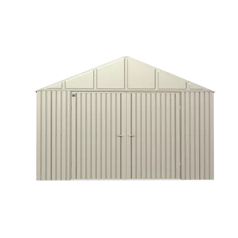 Arrow Elite Steel Storage Shed, 12x14, Cool Grey