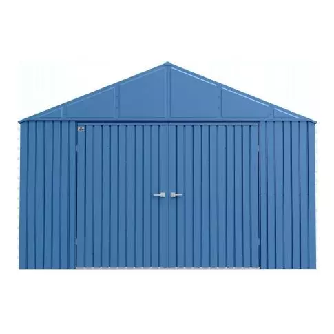 Arrow Elite Steel Storage Shed, 12x16, Blue Grey