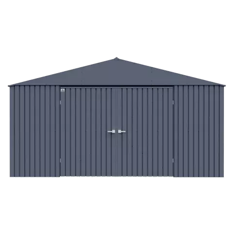 Arrow Elite Steel Storage Shed, 14x12, Anthracite
