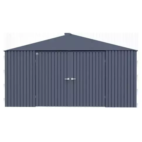 Abri de rangement Arrow Elite en acier, 14 x 14, anthracite