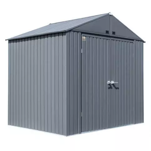 Abri de rangement en acier Arrow Elite, 8x6 pi, anthracite