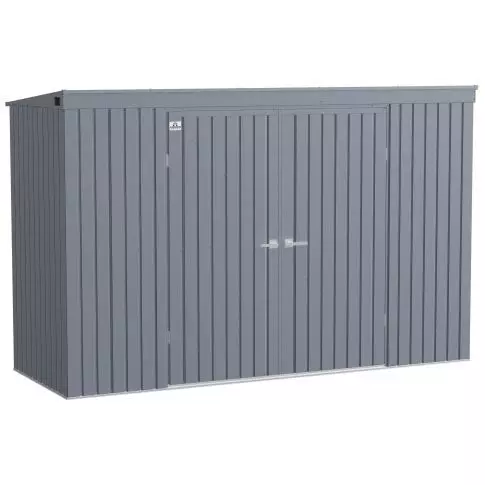 Arrow Elite Steel Storage Shed, 10x4, Anthracite