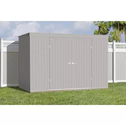 Abri de rangement Arrow Elite en acier, 10 x 4, gris froid