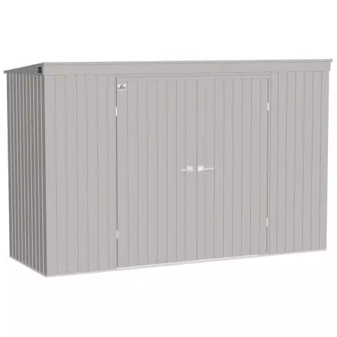Abri de rangement Arrow Elite en acier, 10 x 4, gris froid