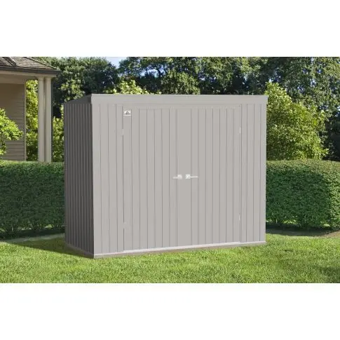 Arrow Elite Steel Storage Shed, 8x4, Cool Grey