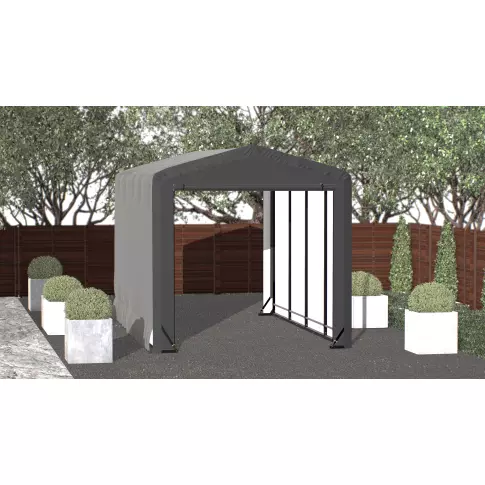 ShelterTube Wind and Snow-Load Rated Garage, 10x18x10 Gray — additional product view 3