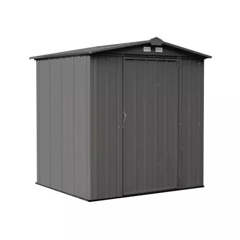 Arrow EZEE Shed Steel Storage 6 x 5 ft. Galvanized Low Gable Charcoal