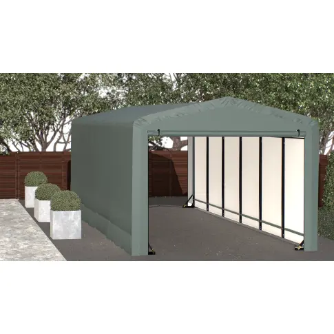 ShelterLogic ShelterTube防风防雪额定车库, 10x27x8 绿色