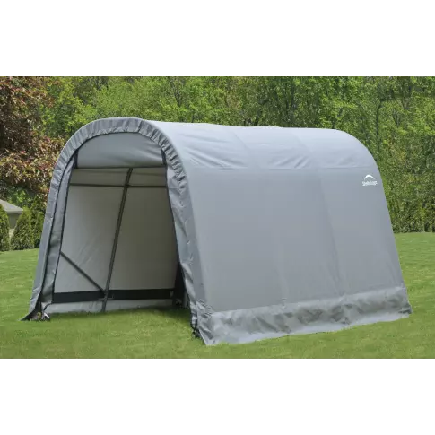 ShelterLogic ShelterCoat 8 x 12 ft. Wind and Snow Rated Garage Round Gray STD